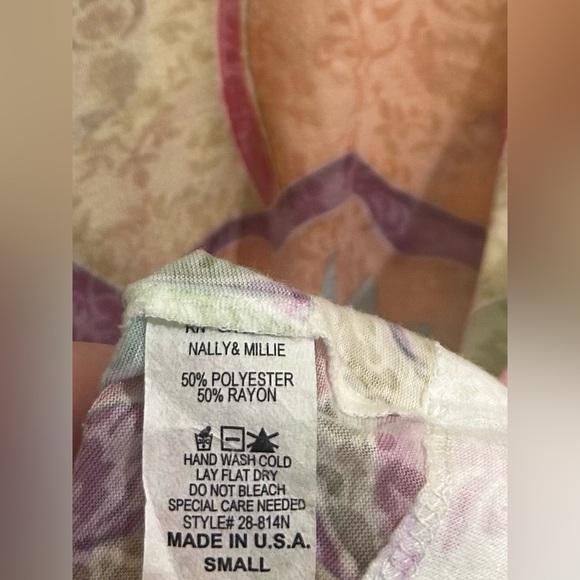 Nally & Millie Celestial Floral Long Sleeve Top Size Small Mutlicolor - Picture 4 of 4